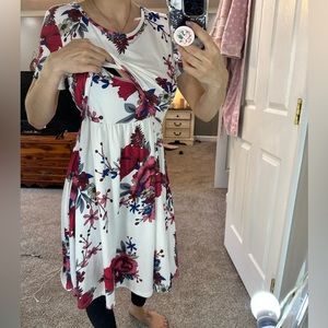 Flowery Nursing Dress